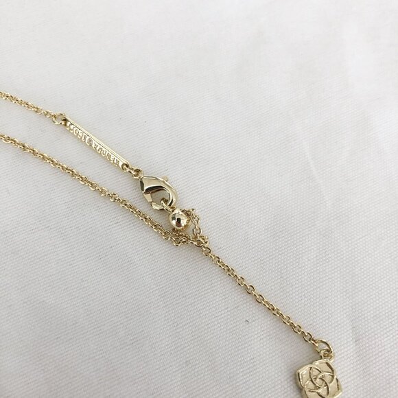 Kendra Scott Elisa Enamel Framed Sunset Gold Necklace - Picture 2 of 4